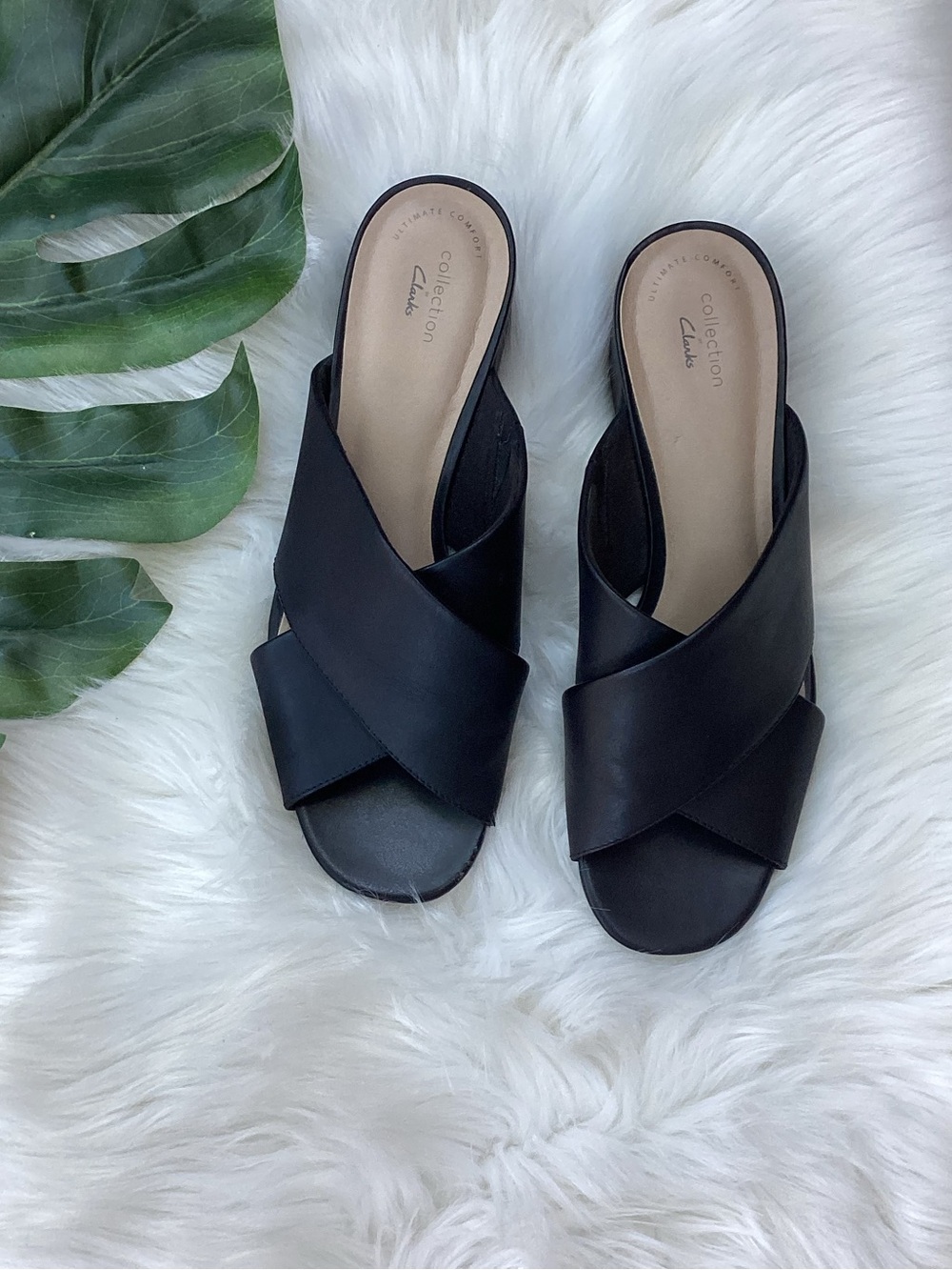 Clarks Elisa Lily Women's Heeled Sandal Black Slides Mules Size 10 - Picture 3 of 9